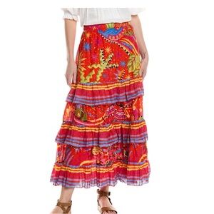 FARM rio Colorful Bohemian Maxi Skirt